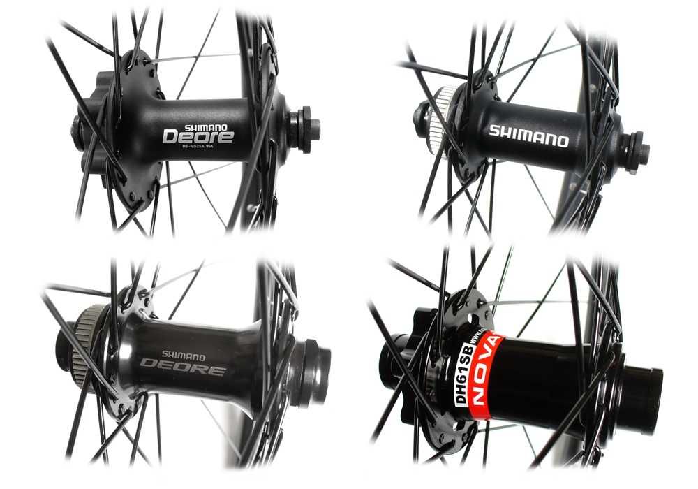 26" Капли за диск Shimano, DT Swiss, QR, Thru-Axle, Предна, Задна