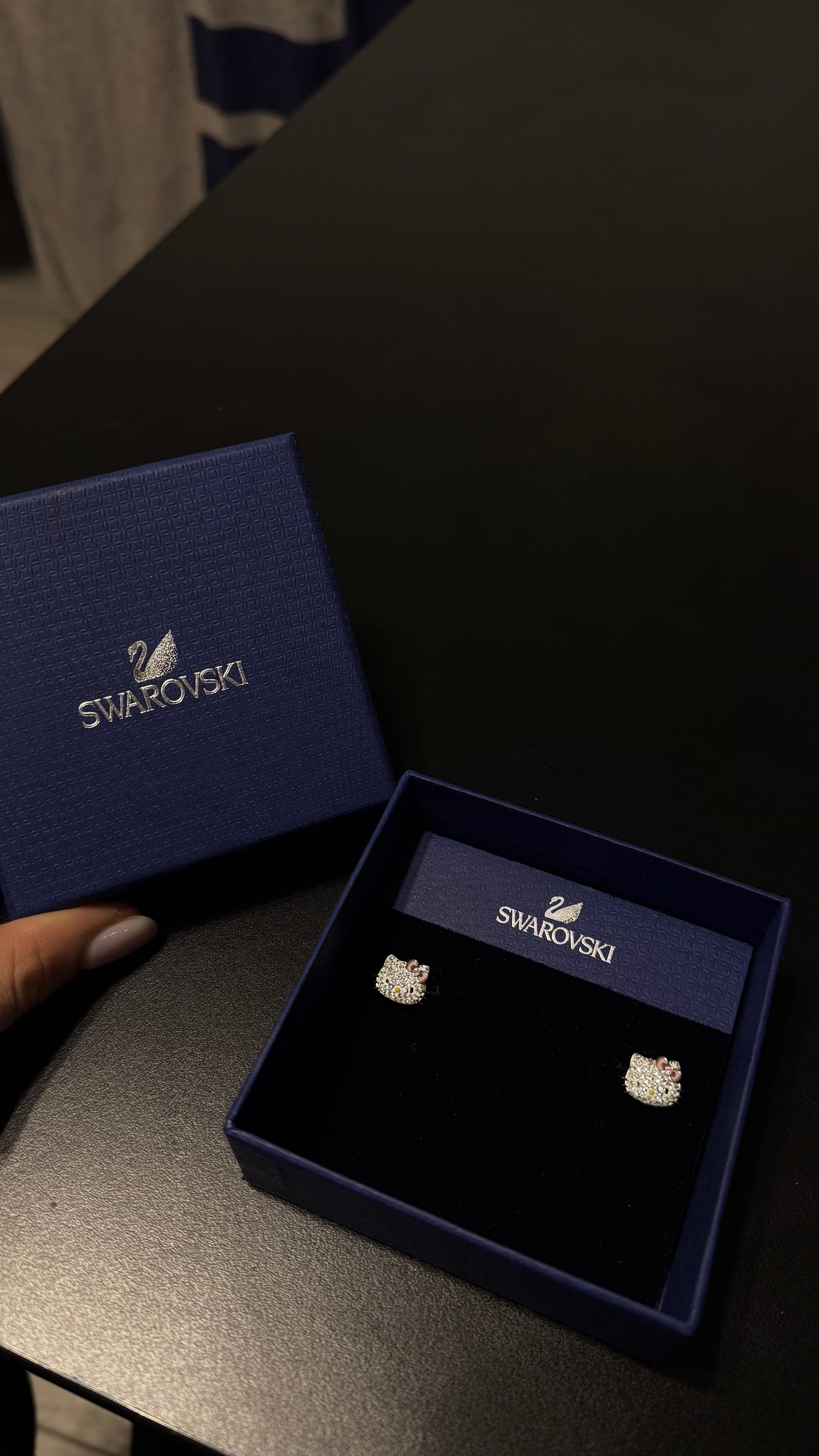 Swarovski обеци Hello kitty