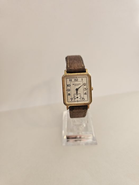 Ceas vintage Junghans Quartz placat cu aur, funcțional