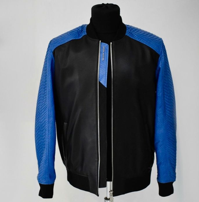 Geacă piele reptilă Philipp Plein