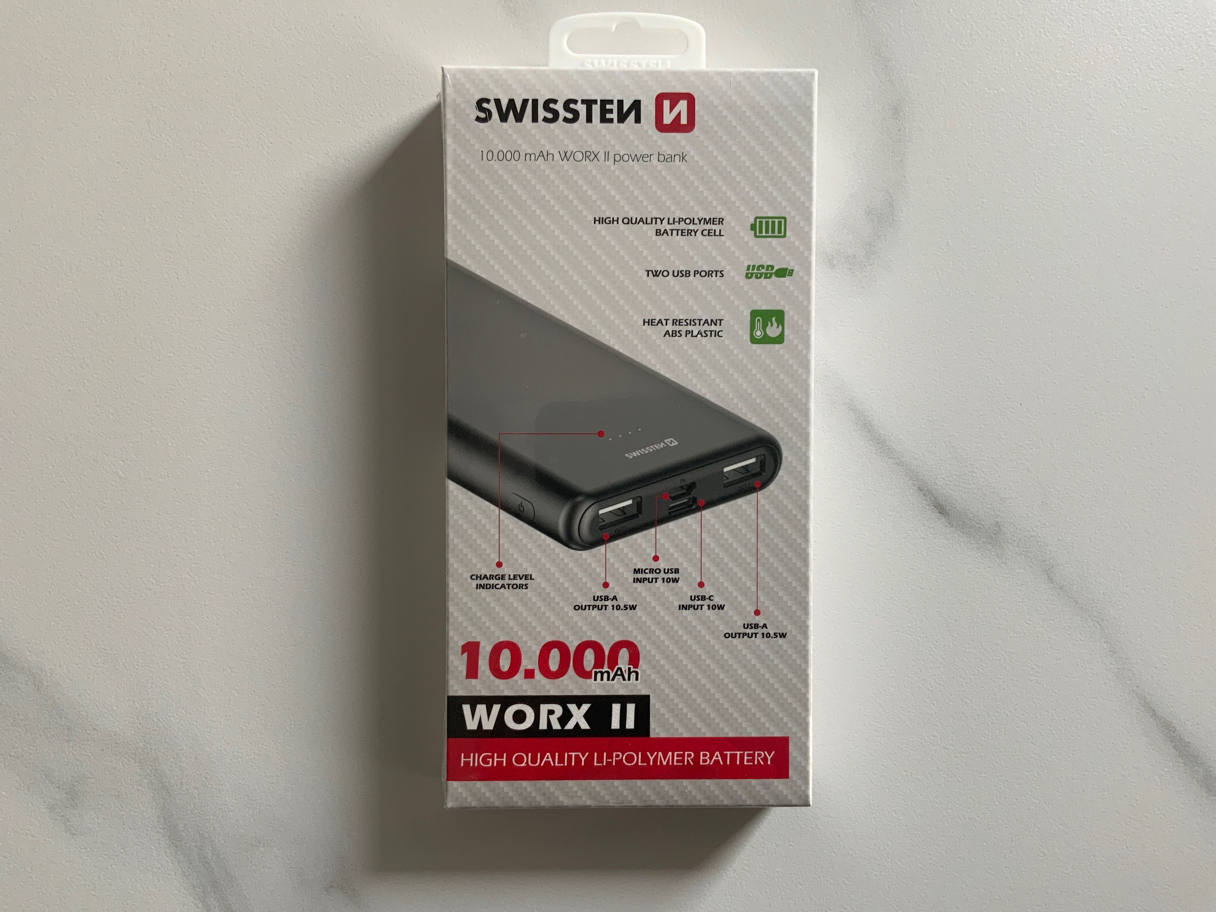 Power Bank Worx2 Swissten 10.000 mAh