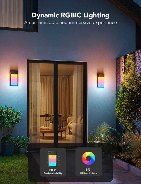 2 x Govee Outdoor Wall Light - Lampi SMART pentru exterior