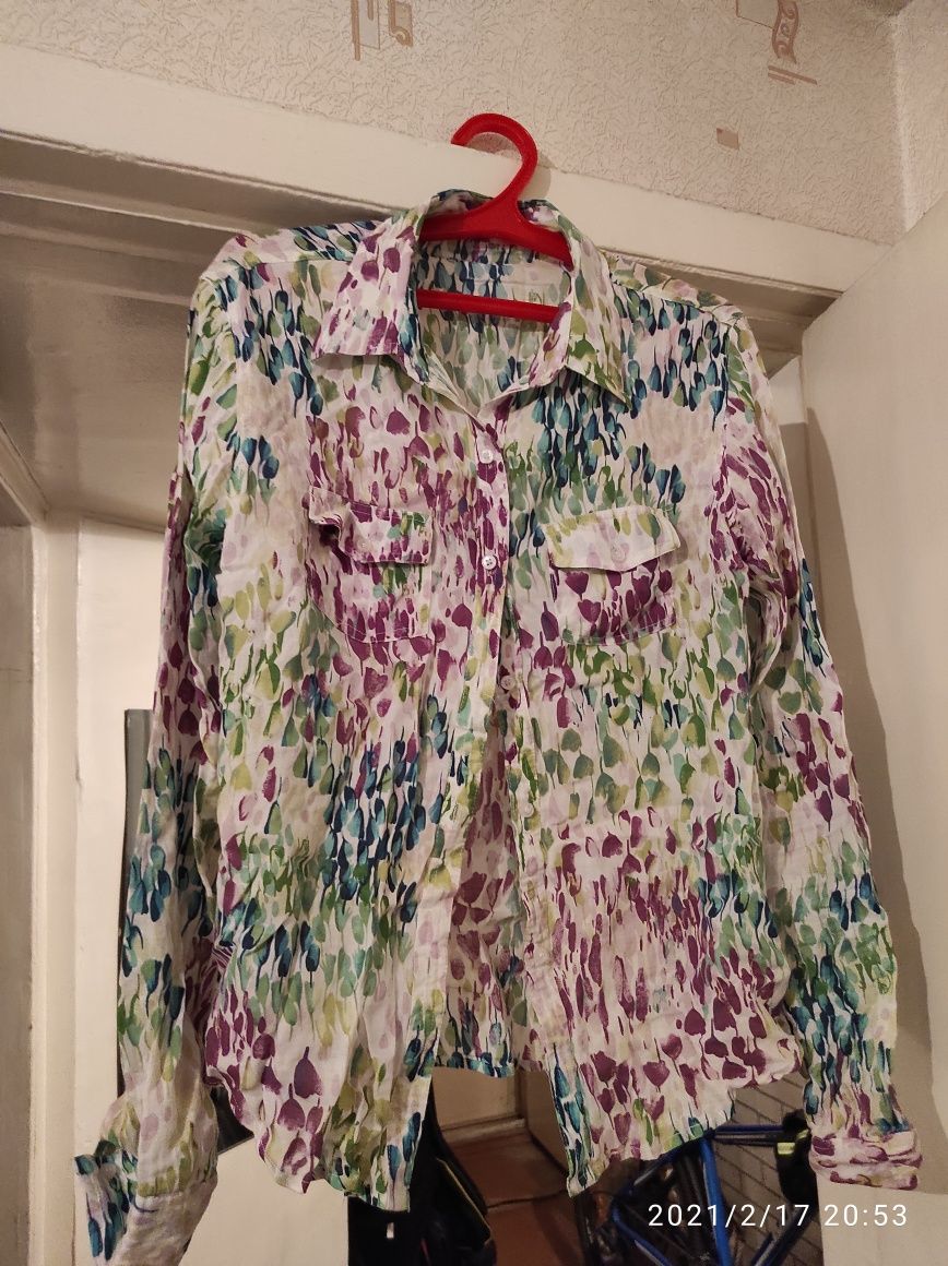 Рубашка, блузка, кофточка 46-48 размер, хб качество
