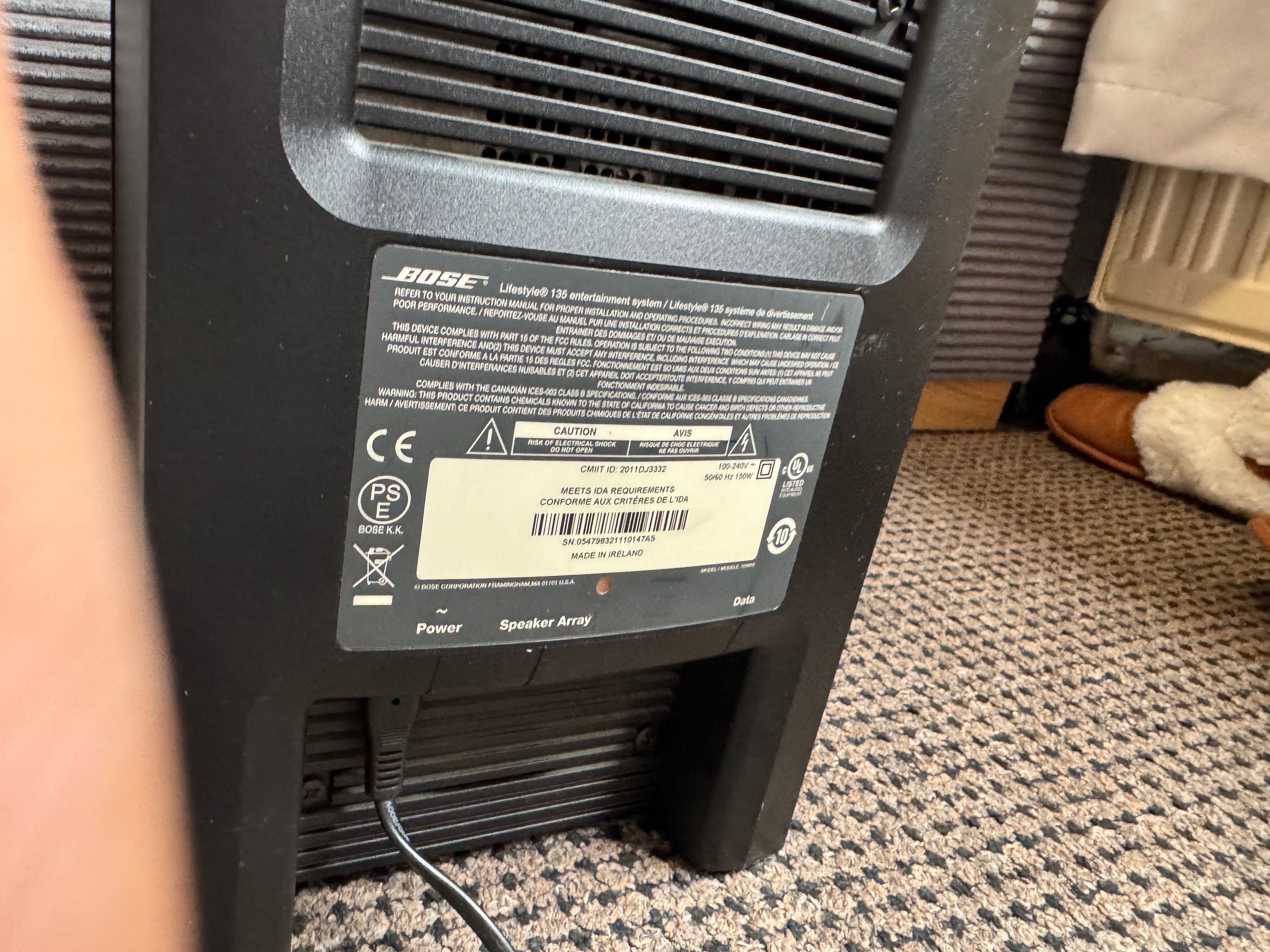 Bose Lifestyle 135 top sound