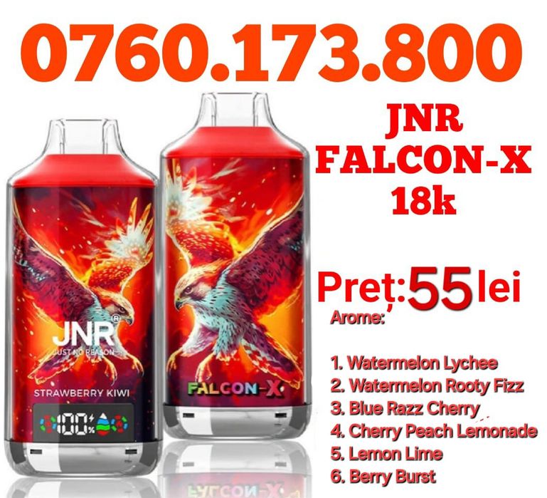Vape-uri JNR FALCON-X 18K fumuri, originale,sigilate