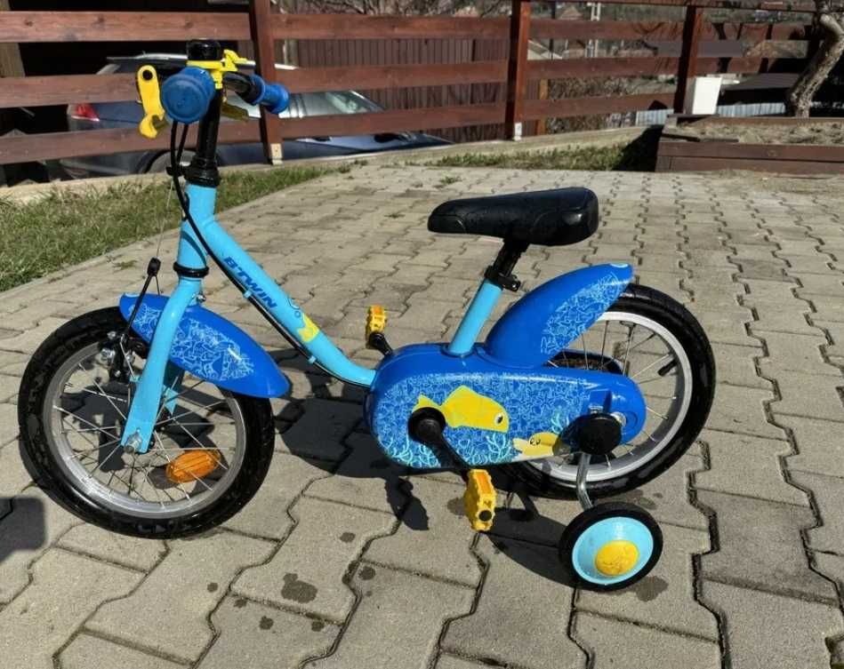 Bicicleta pentru copii, fete și băieți, btwin 14 inch