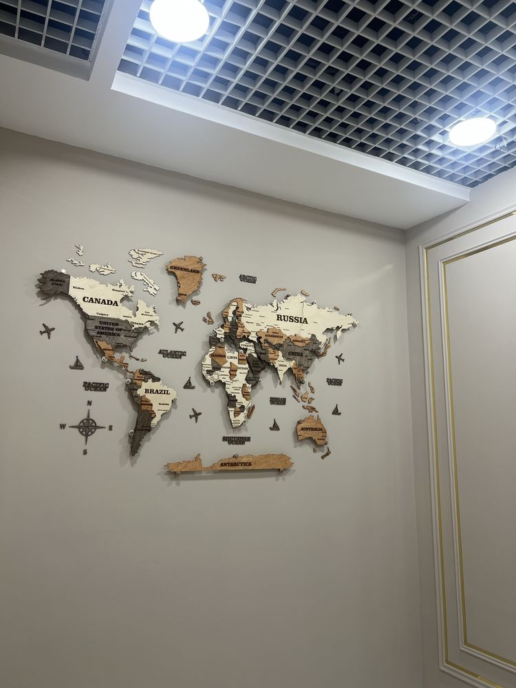 3D Dunyo xaritasi, 3Д карта мира