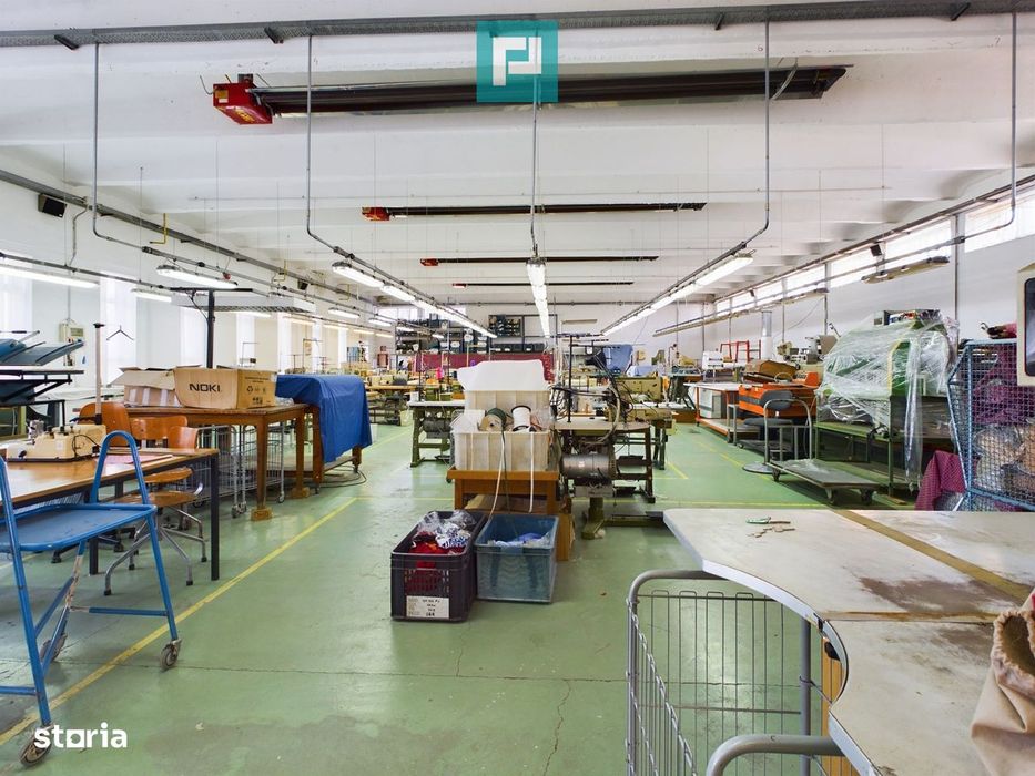 Spațiu industrial cu platformă betonată și teren