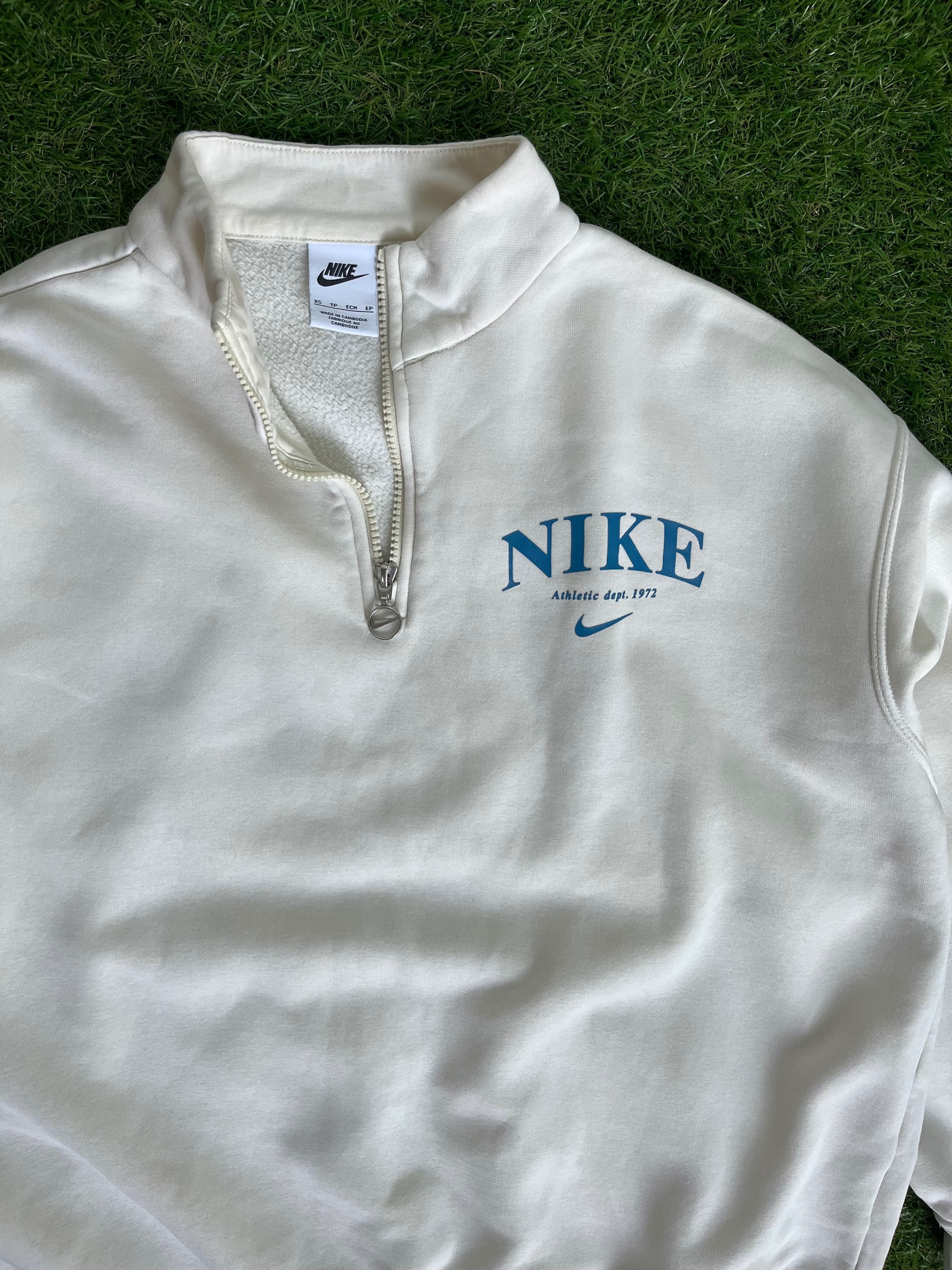 Дамски екип : Nike Essential Retro Fleece Quarter Zip Tracksuit XS