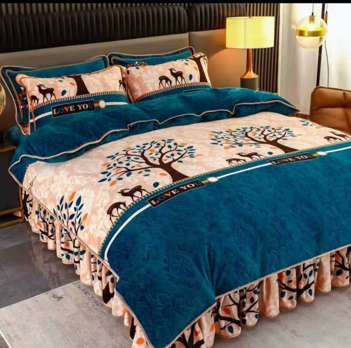 Зимнее постельное бельё велюр 2 спалка