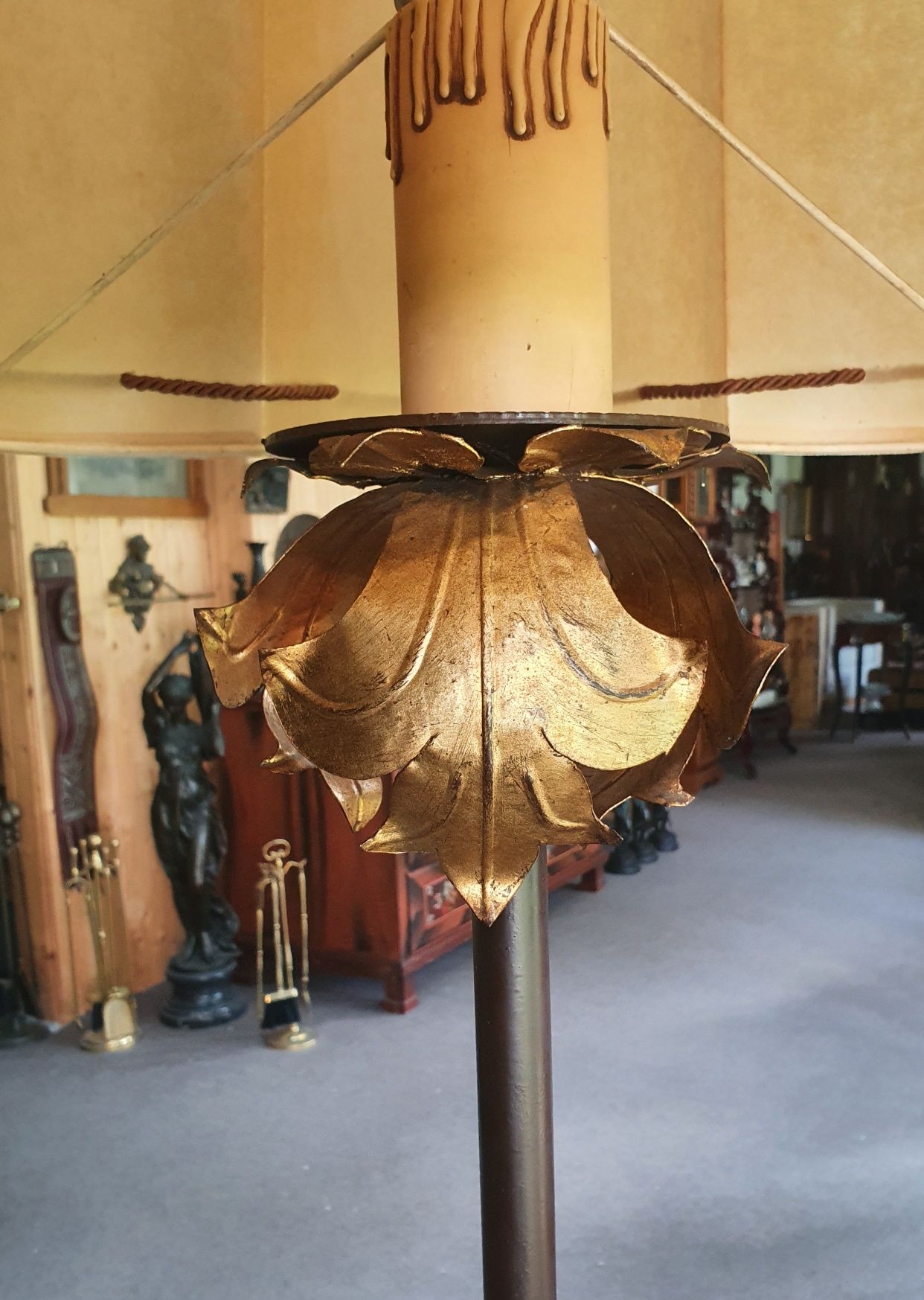 Lampă Fier Forjat / Bronz *** vintage / antic / vechi / retro ***