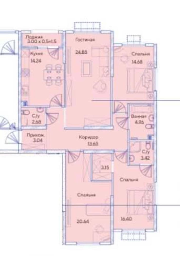 Продаётся 4х кв. ЖК «NRG Zamon», 123м2. Яшнабадский район. Янгиобад б.
