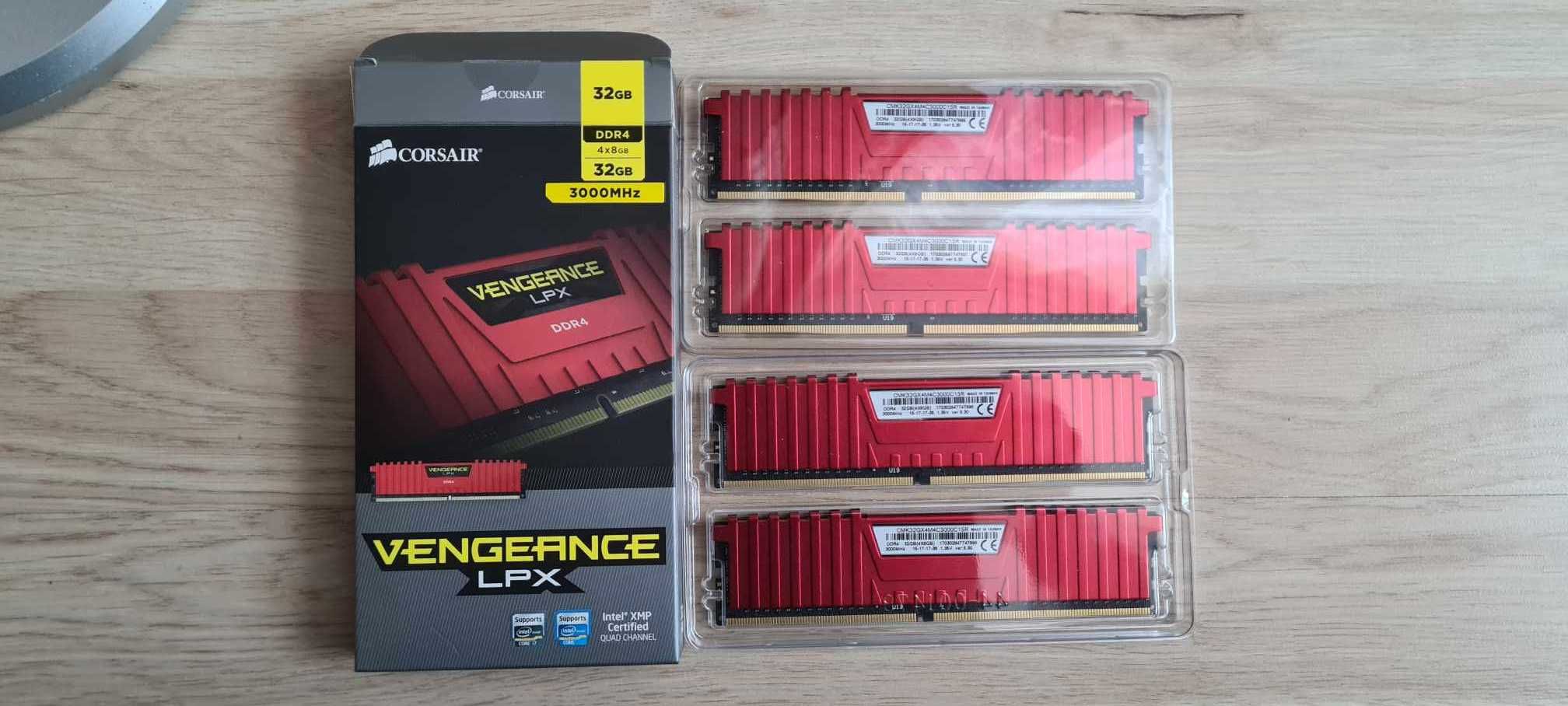 Memorie Corsair Vengeance  32GB (4x8GB), DDR4, 3000MHz