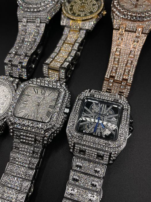 Cartier, Rolex и AP Диамантени Часовници с камъни Мойсанит