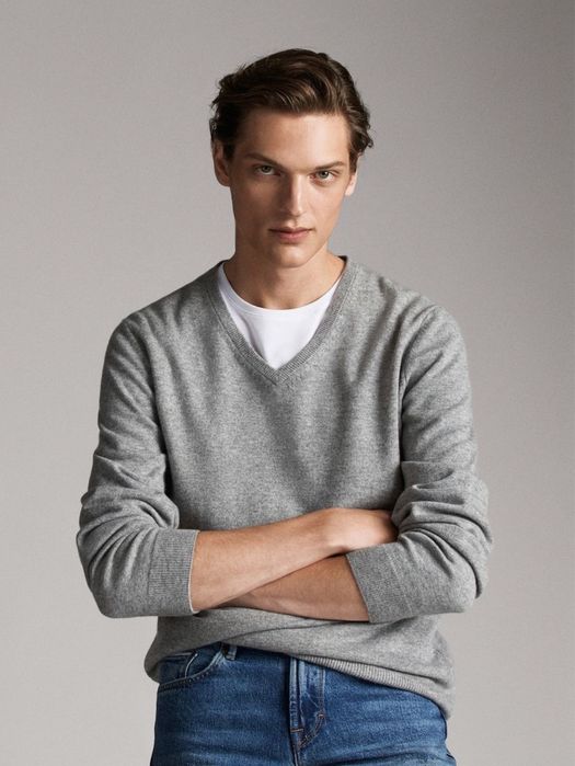 Pulover Massimo Dutti, din casmir