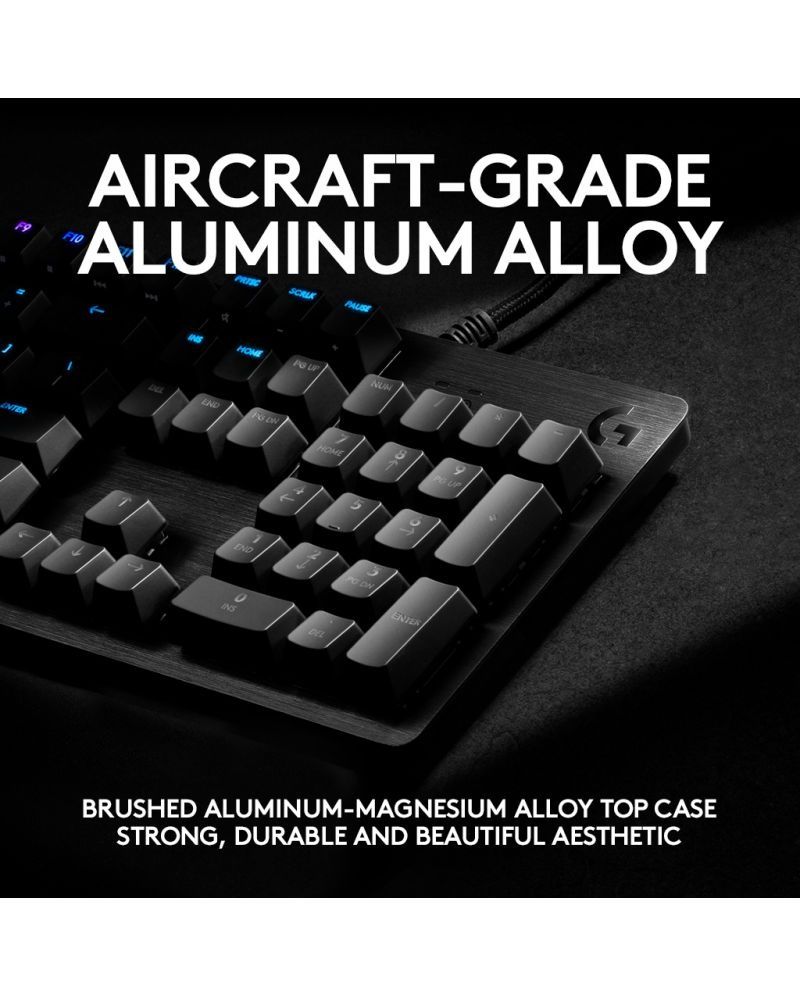 Механична клавиатура Logitech - G512 Carbon, GX Brown Tacticle, RGB, ч