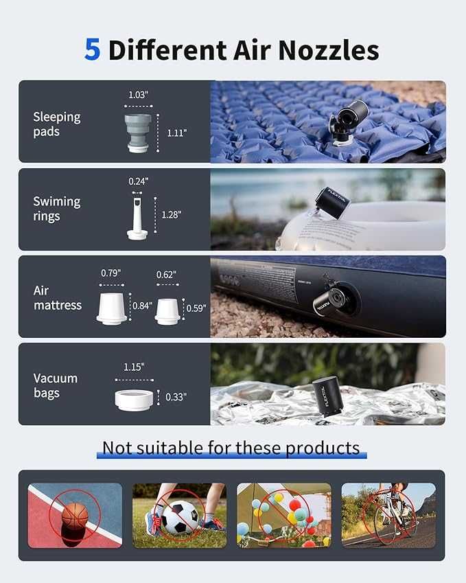 Акумулаторна  помпа за надуваем матрак и плувен пояс  FLEXTAILGEAR