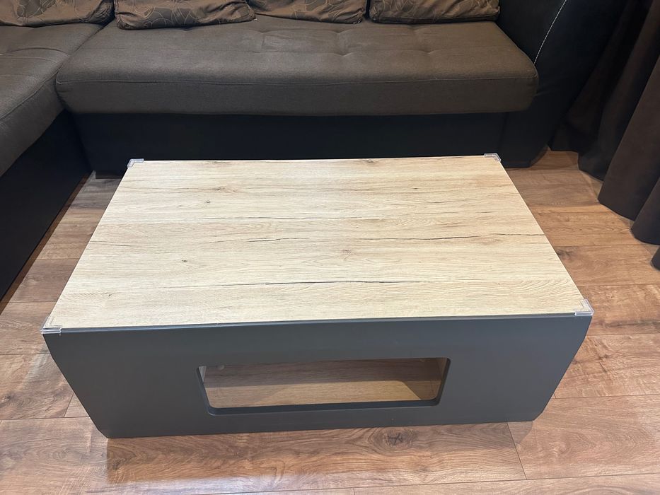 Холна маса в дъб сонома и сив антрацид