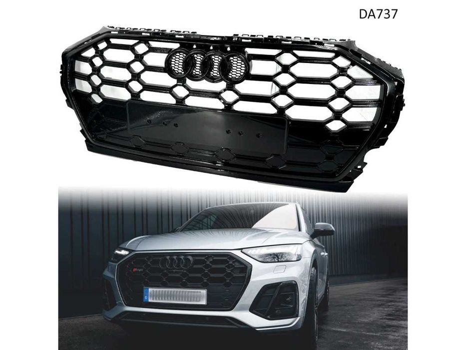 Grila fata RS pentru Audi Q5 2020 - 2023 Honeycomb