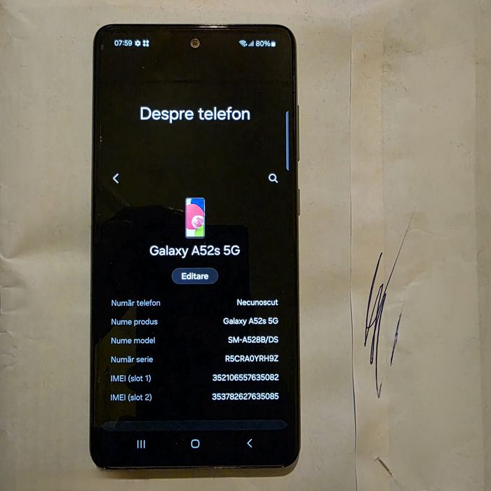 Samsung A 52S 128 GB 6GB RAM