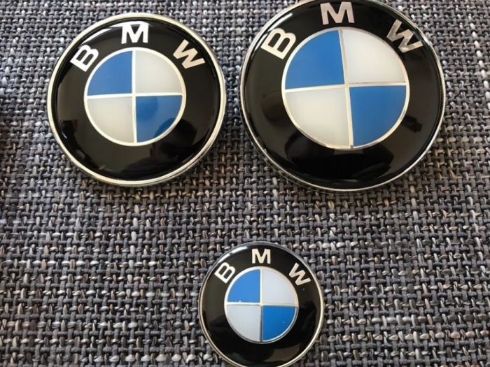 Set embleme BMW Albastru/Alb