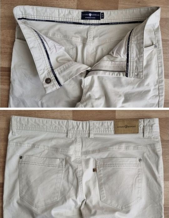 Pantaloni Alvaro Moreno, Lux Italia Pic Pic Blanco - W34 (Fit 33)