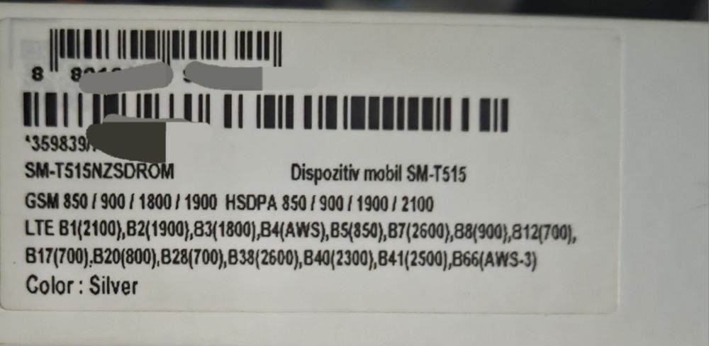 Vand tableta Samsung Galaxy  Tab A model  SM T515
