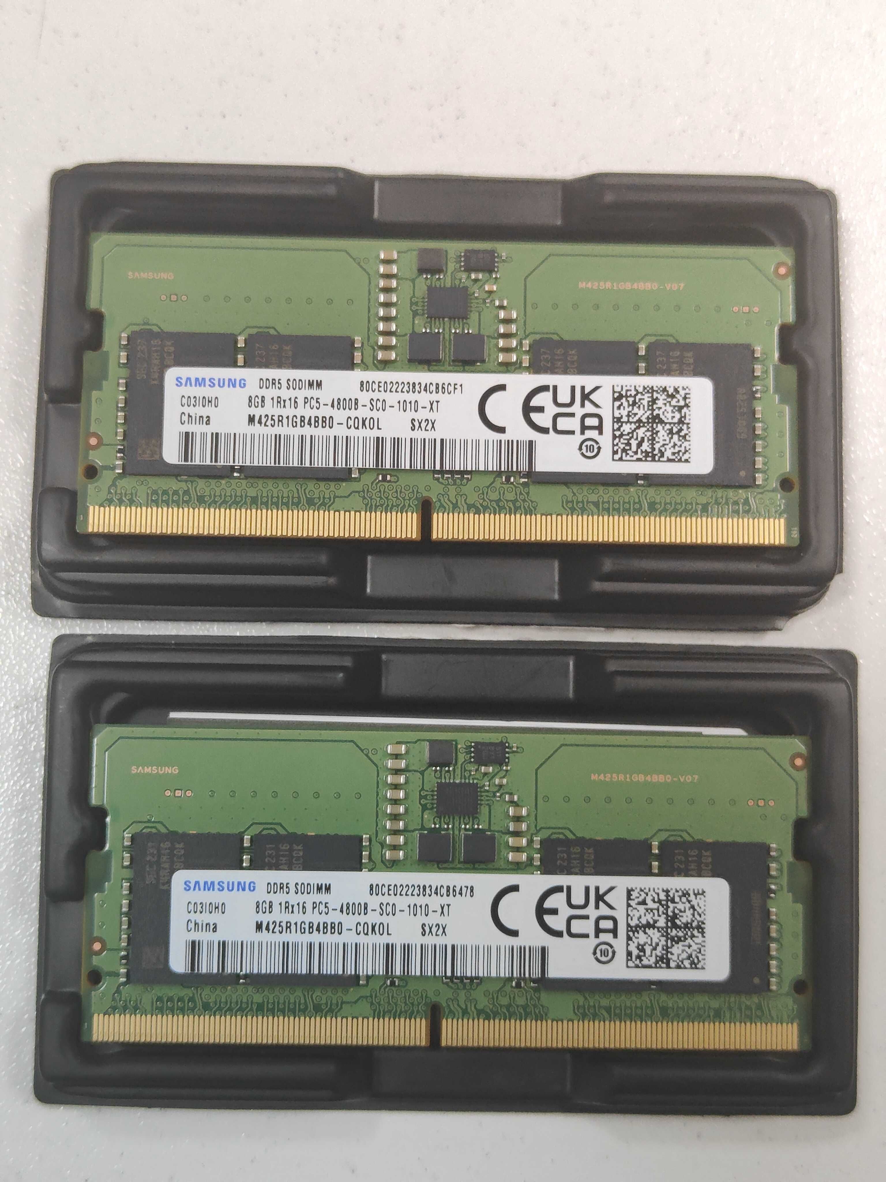 ОЗУ 16 GB - 8x2 шт. Samsung SO-DIMM DDR5 4800 Mhz