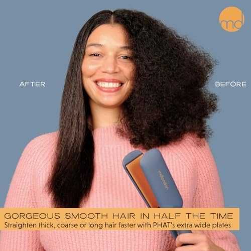 Нова Широка Преса за Коса mdlondon PHAT Идеална за Гъста и Дълга Коса