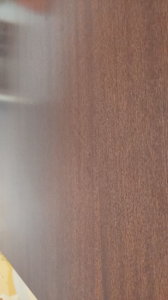 Винтидж Шаби Шик Скрин-комод от Масивна Дървесина Цвят Махагон