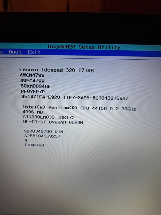 Laptop Lenovo gen. 7 display 17 inch pentru piese