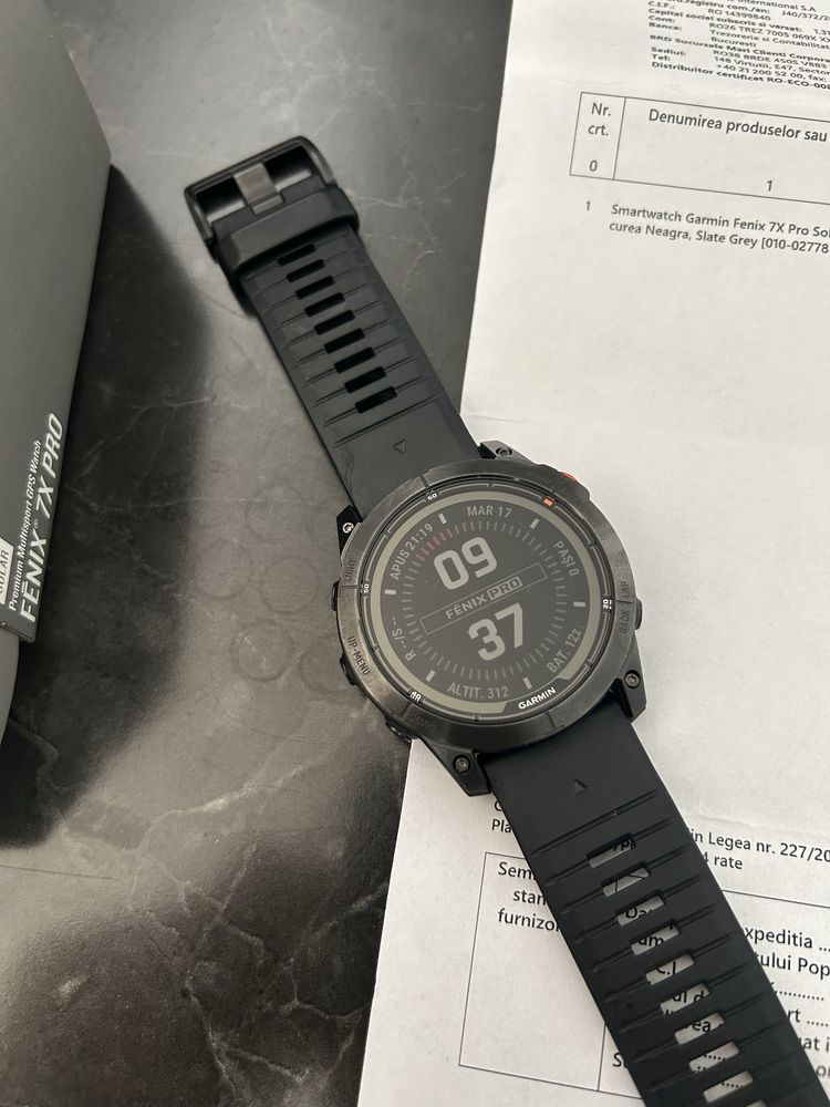 Garmin Fenix 7x Pro Solar impecabil
