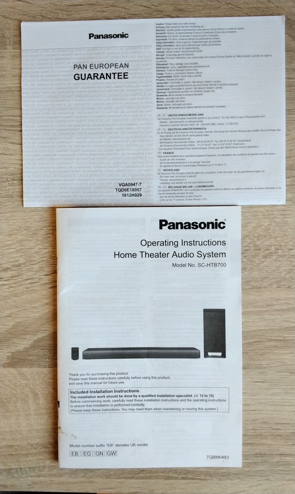 Panasonic SC-HTB700EGK,3.1,376W,DolbyAtmos,DTSX,Bluetooth,Wireless,NFC
