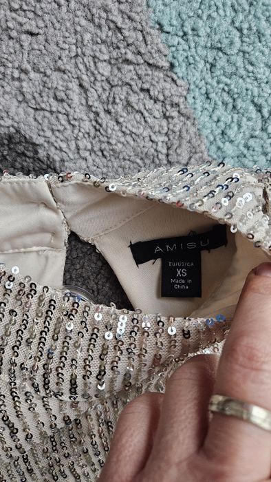 Top body cu paiete, Amisu, xs, ca nou