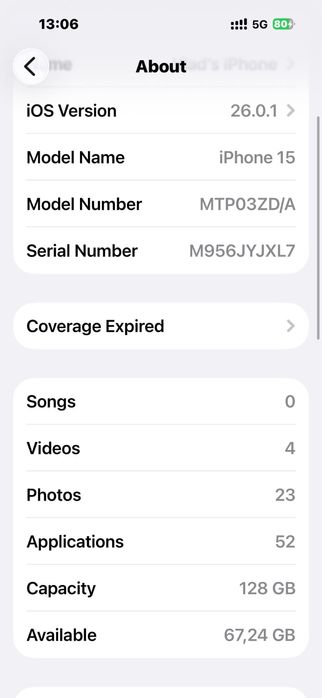 Vand Iphone 15 [impecabil]