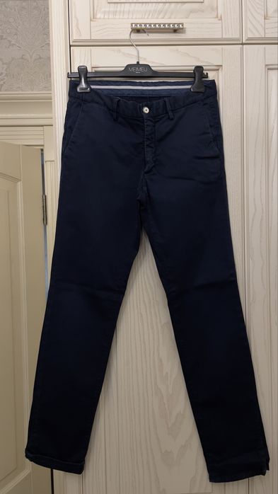 Брюки Massimo Dutti мужские Slim Fit тёмно-синие, размер 38 (EU)