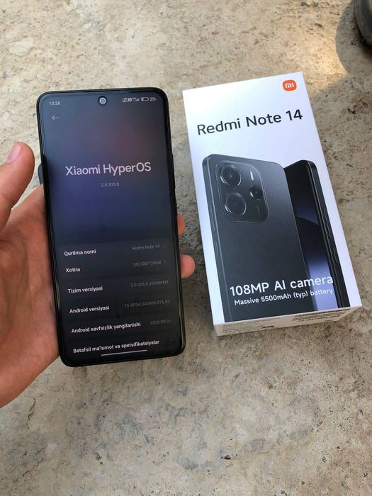 Redmi note 14 Sotiladi yengi 8/128gb