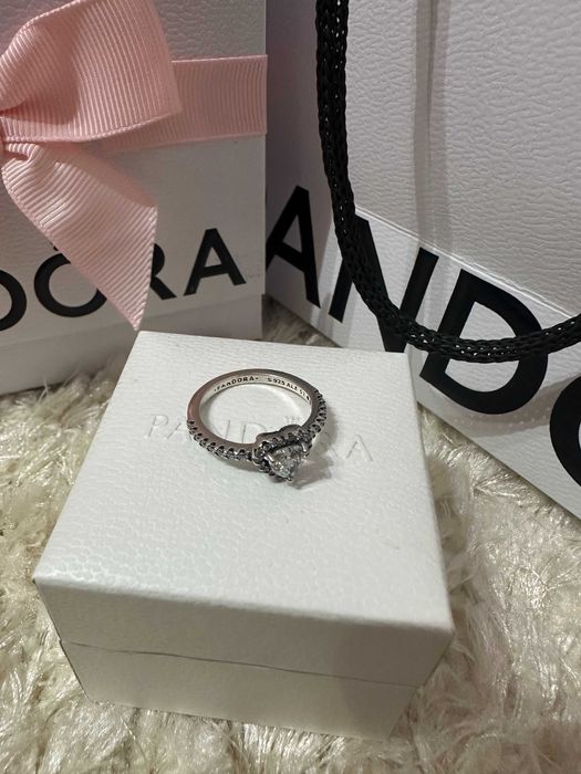 Inel Pandora Argint cu inimioara