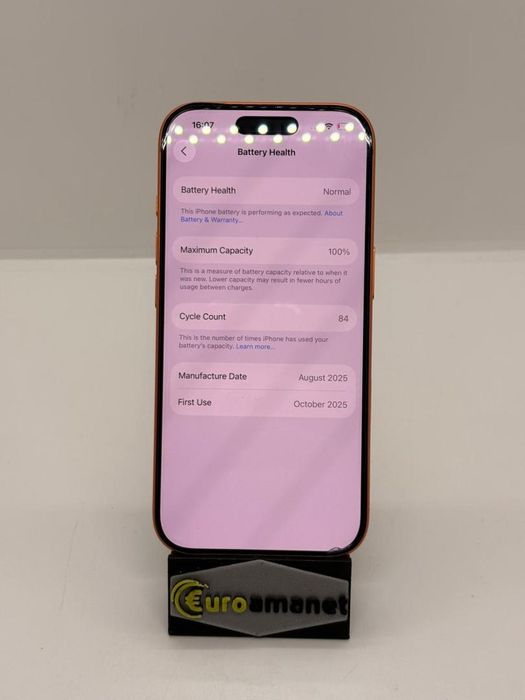 Telefon mobil Apple iPhone 17 Pro, 256GB, 5G, Cosmic Orange, 100% -A-