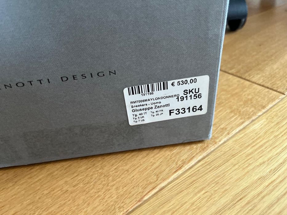 Giusseppe Zanotti crocodile sneakers 40eu