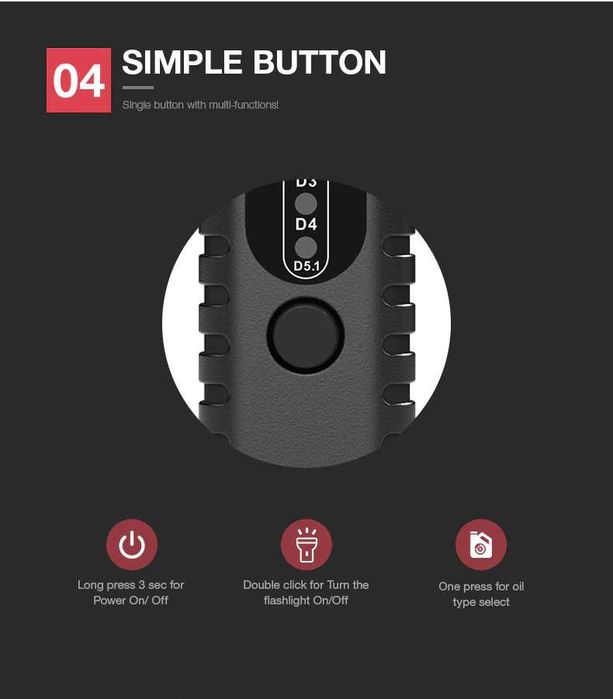 Tester  universal  instrument de diagnosticare pentru DOT3/DOT4/DOT5.1