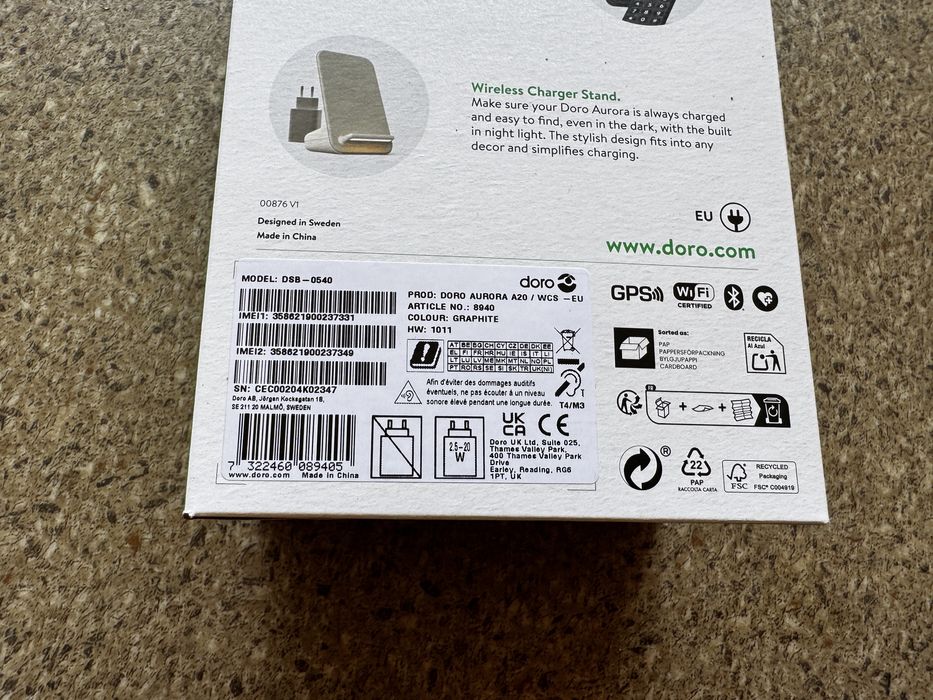 Telefon Aurora A20 +wireless Charger Sigilat