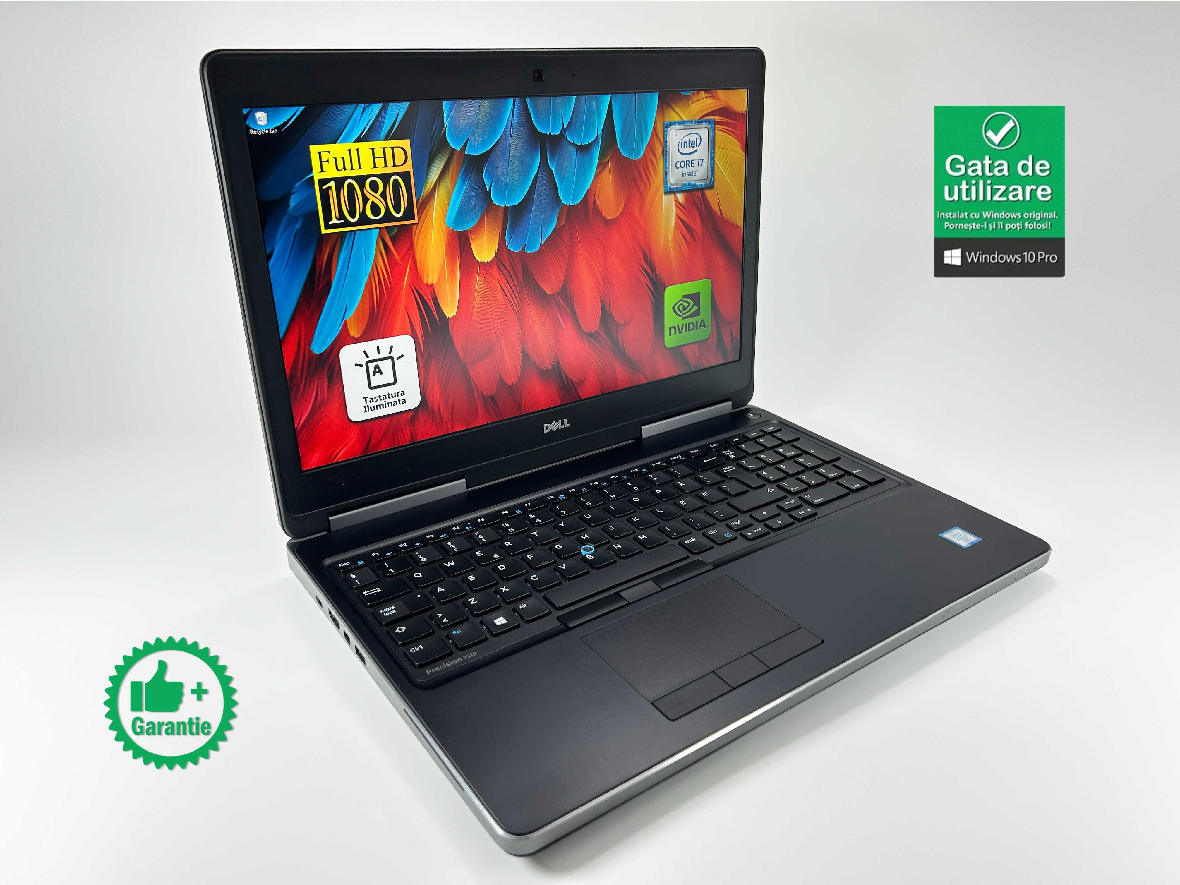 Laptop Dell Precision 15.6 inch i7 32GB RAM NVIDIA Quadro workstation