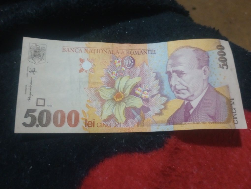 Bagnota de 50000 de lei din 1998.