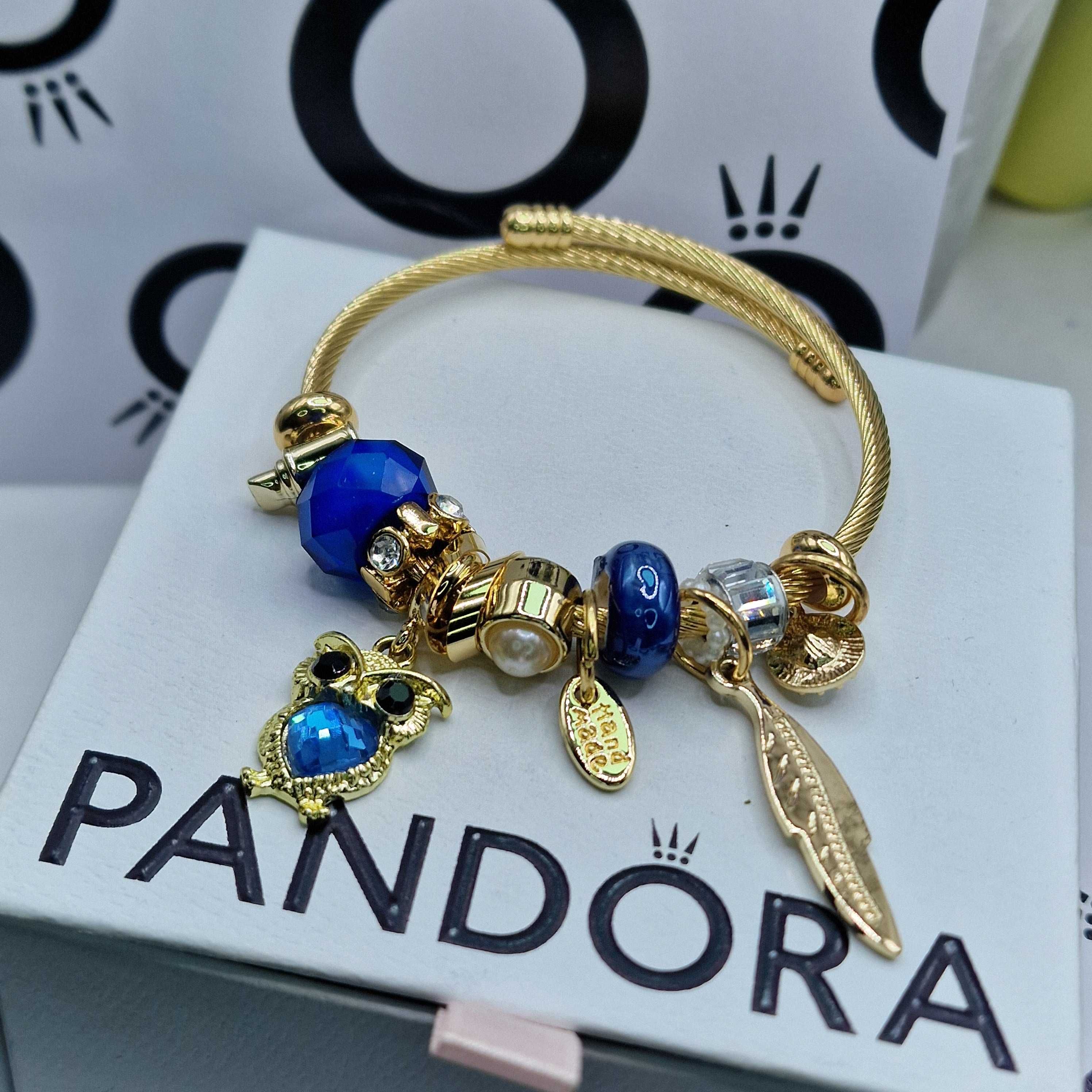 Гривна Pandora от медицинска стомана с 18к златно покритие