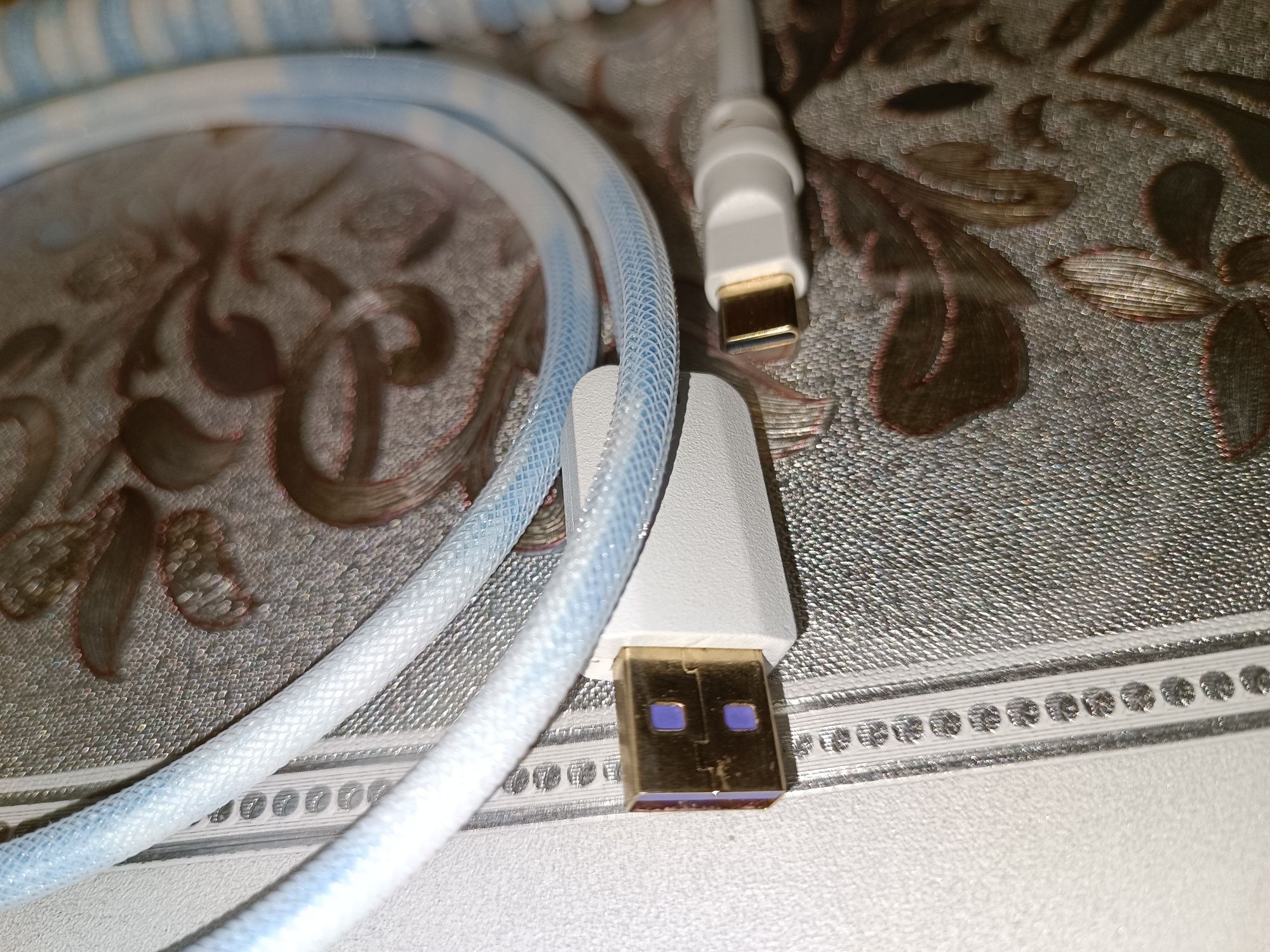 Usb cable coiled type c