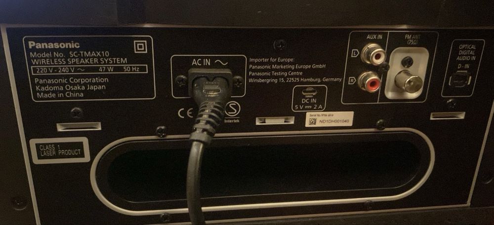 Boxa portabila Panasonic SC -TMAX10