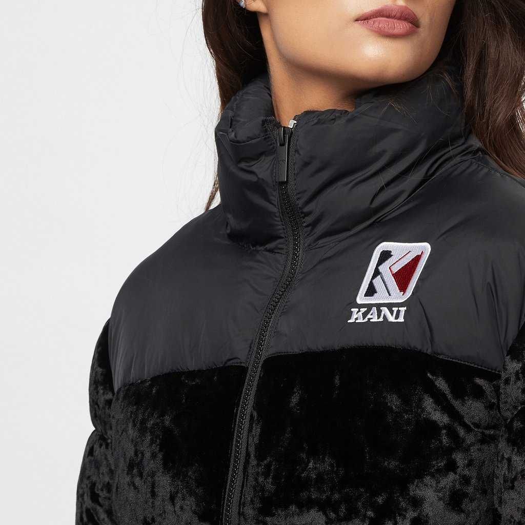 KARL KANI Retro Velvet Puffer Jacket дамско зимно яке - р.М