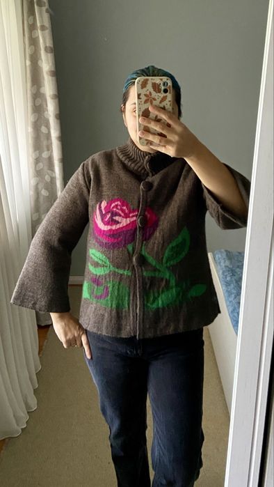 Cardigan gros blend lana, superb