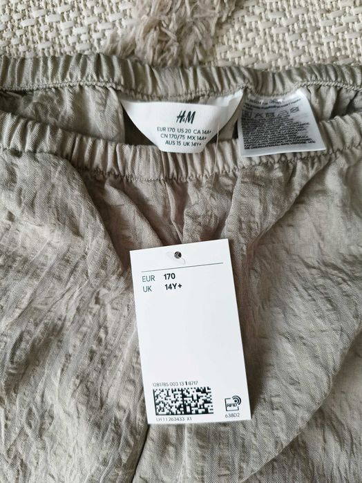 Pantaloni vâscoză verde kaki H&M măr.S-M